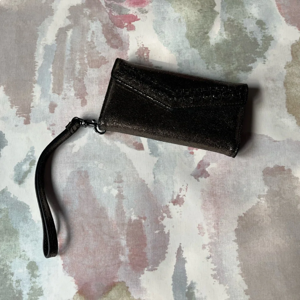 Rebecca Minkoff Black Phone Case Wallet Wristlet (Fits Vintage IPhone 7/8) - Picture 8 of 14